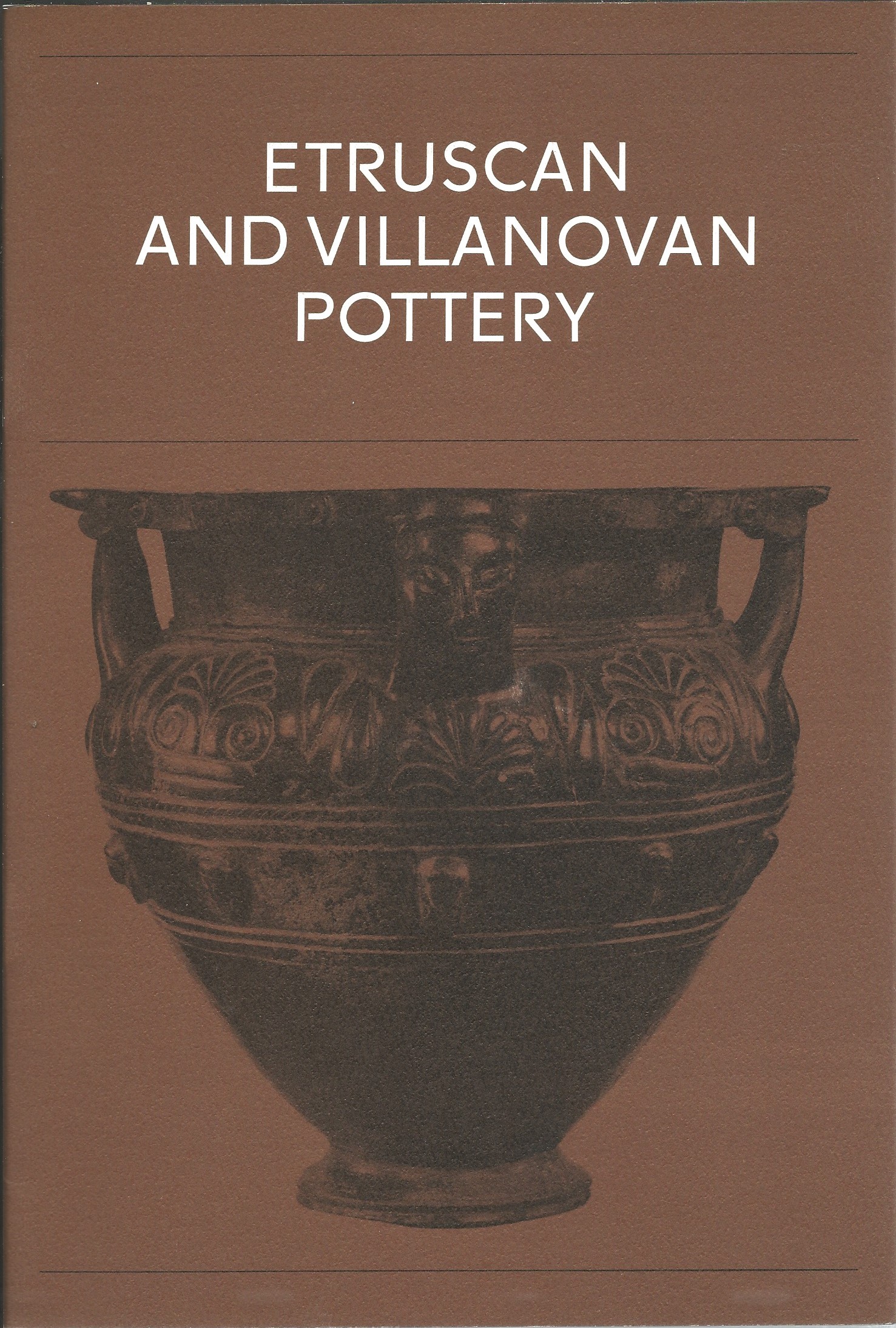 Image for ETRUSCAN AND VILLANOVAN POTTERY