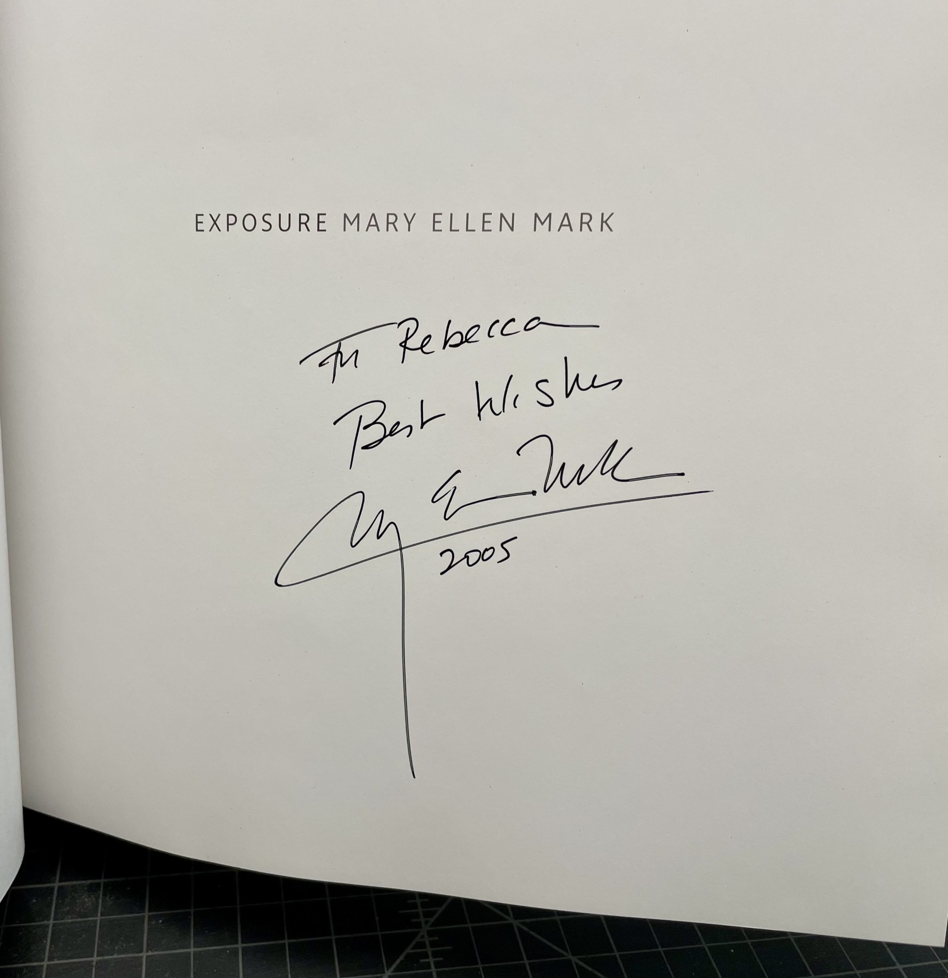 Mary Ellen Mark: Exposure ( signed & dated )