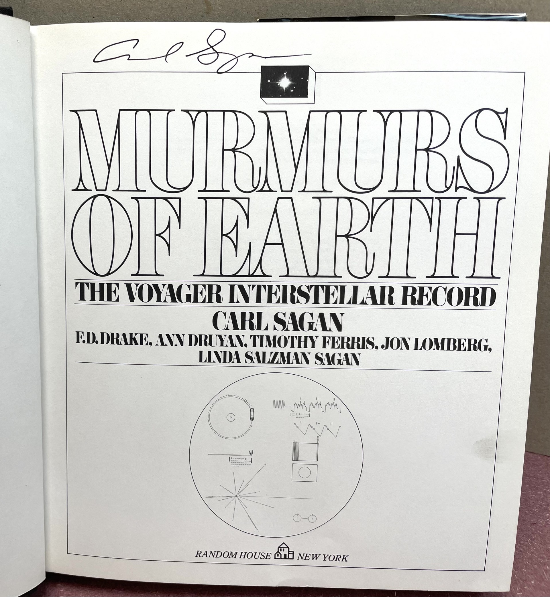 MURMURS OF EARTH : The Voyager Intersteller Record ( signed )