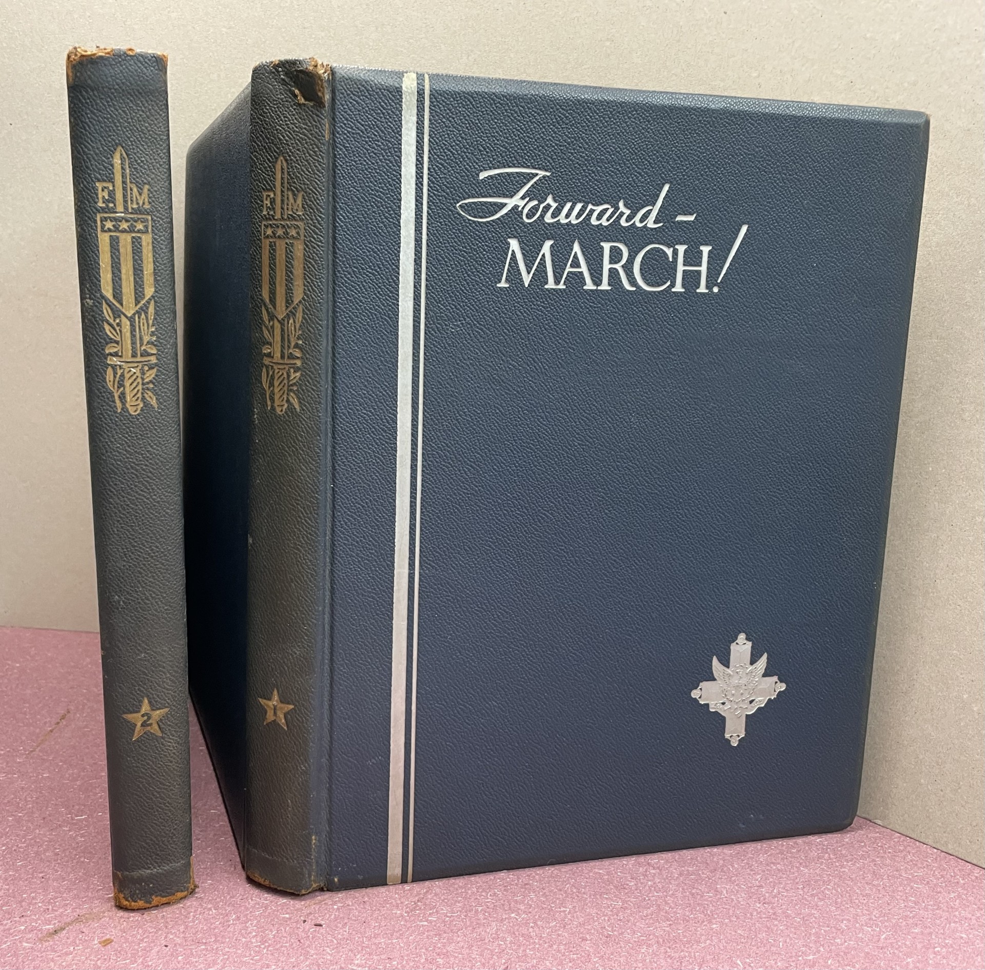 FORWARD - MARCH : The Photographic Record of American in the World War and Post War Social Upheaval , both Vol. 1&2
