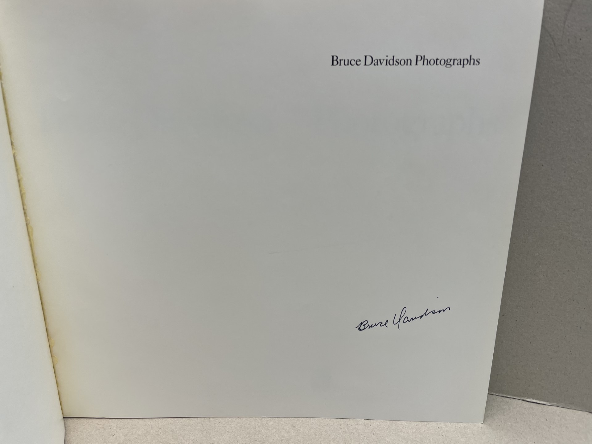 Bruce Davidson Photographs ( signed )